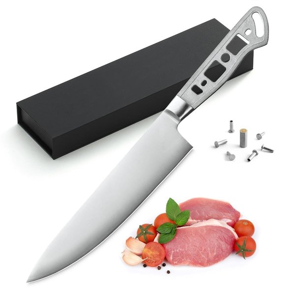 Katsura Cutlery 8 in. 3 Layers Forged Gyuto Blank Chef Knife CKGC5B-no logo